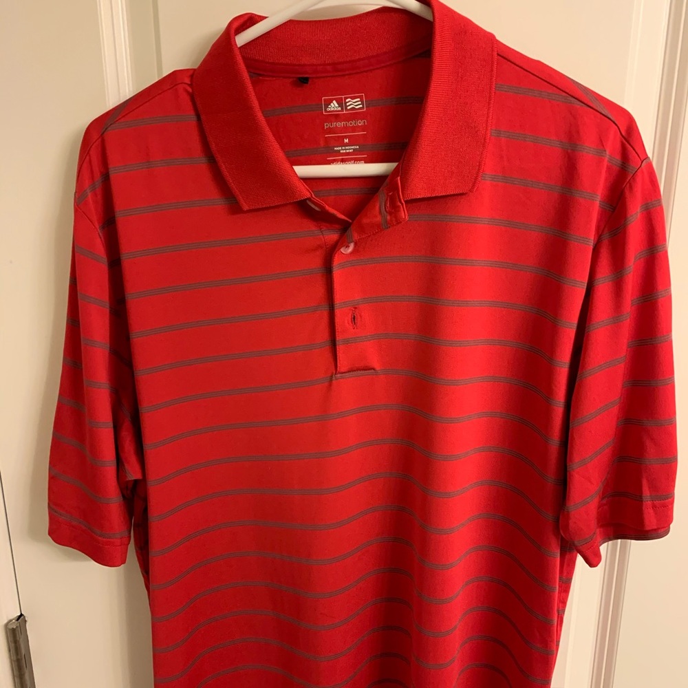 Men’s Adidas Golf Polo Red